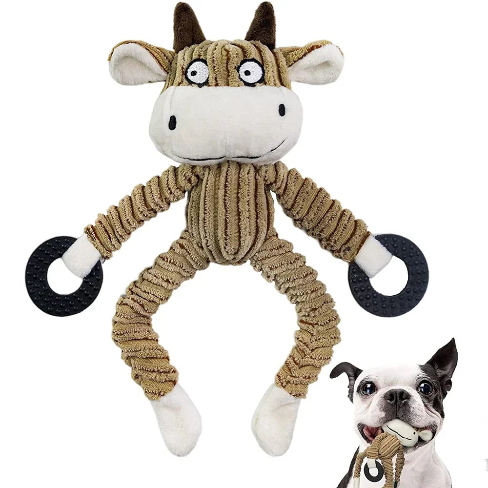 Squeaky Puppy Toys Plush Puppy Chew Toys for Teething Training Dog Toys for Small Dogs Toy for Cute Monkey Interactive Dog Toy