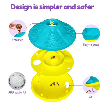Interactive Dog Puzzle Toy by Toykingdee - Enrichment and Treat Dispensing Slow Feeder for Stimulating Playtime