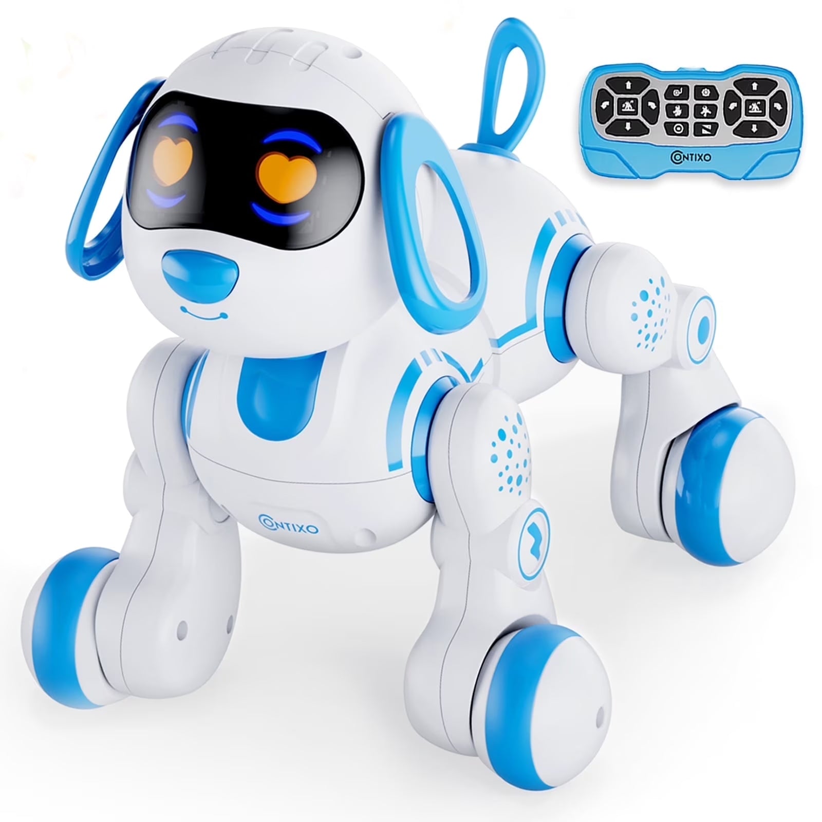 R3 Electronic Robot Dog, Interactive Smart Puppy Robot Toys, Kids Toys with Lights & Sounds, Blue