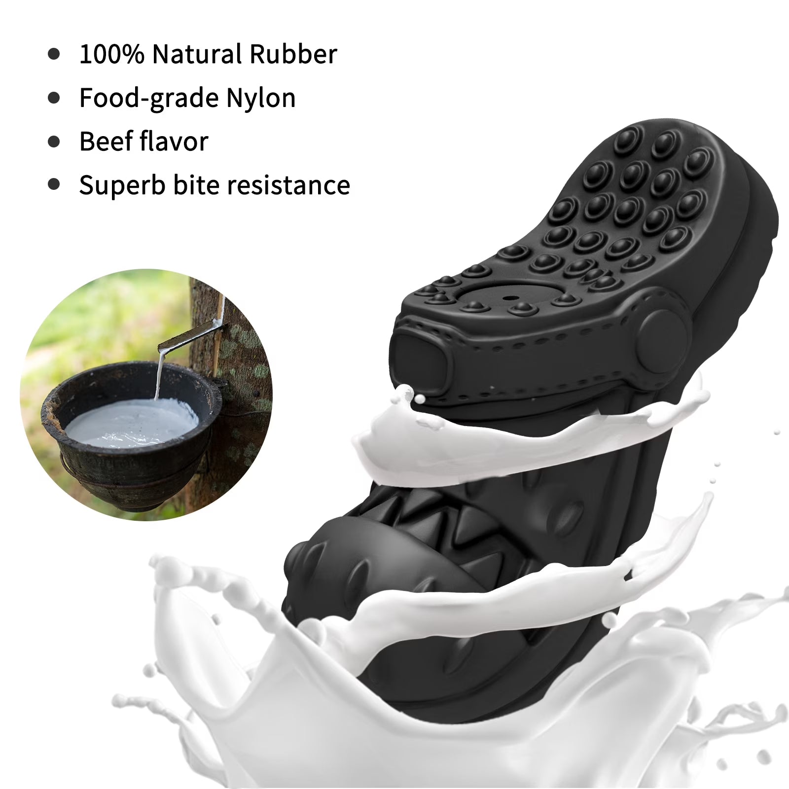 Squeaky Dog Toy Large Dog Chew Toys for Aggressive Chewers Rubber Dog Shoes Shape Toothbrush Toys
