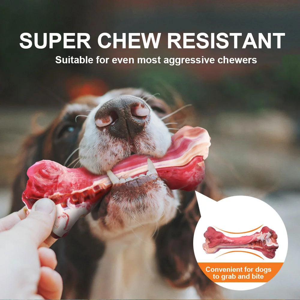 Indestructible Dog Chew Toys for Large Breeds - Durable Teething Toys for Aggressive Chewers, Natural Rubber Interactive Solutions for Pet Dental Care and Boredom Relief