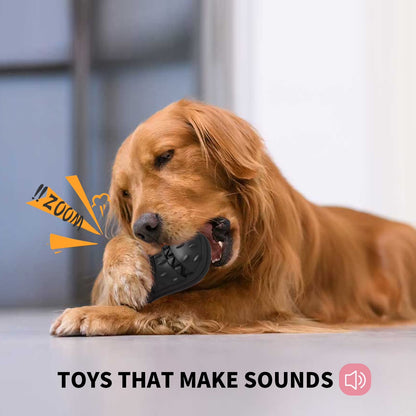 Squeaky Dog Toy Large Dog Chew Toys for Aggressive Chewers Rubber Dog Shoes Shape Toothbrush Toys