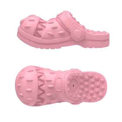 Squeaky Dog Toy Large Dog Chew Toys for Aggressive Chewers Rubber Dog Shoes Shape Toothbrush Toys