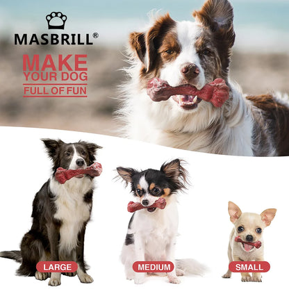 Indestructible Dog Chew Toys for Large Breeds - Durable Teething Toys for Aggressive Chewers, Natural Rubber Interactive Solutions for Pet Dental Care and Boredom Relief