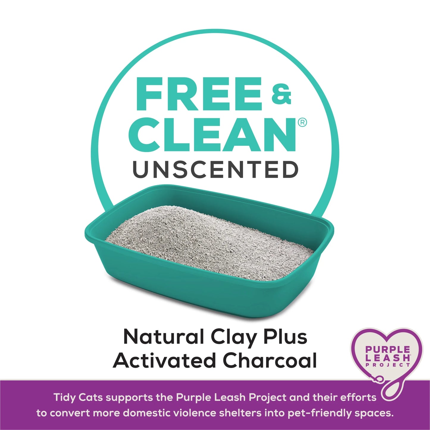 Purina  Free and Clean Clumping Cat Litter, Unscented, 35 Lb Pail