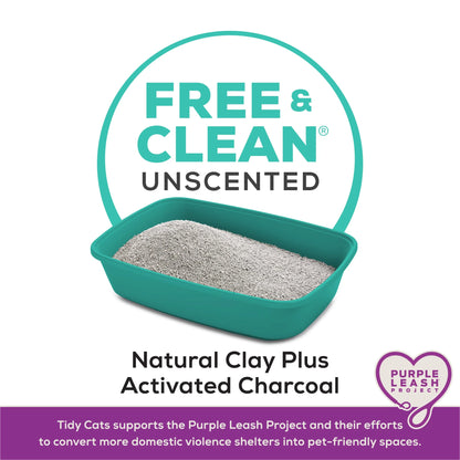 Purina  Free and Clean Clumping Cat Litter, Unscented, 35 Lb Pail