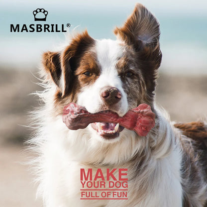 Indestructible Dog Chew Toys for Large Breeds - Durable Teething Toys for Aggressive Chewers, Natural Rubber Interactive Solutions for Pet Dental Care and Boredom Relief