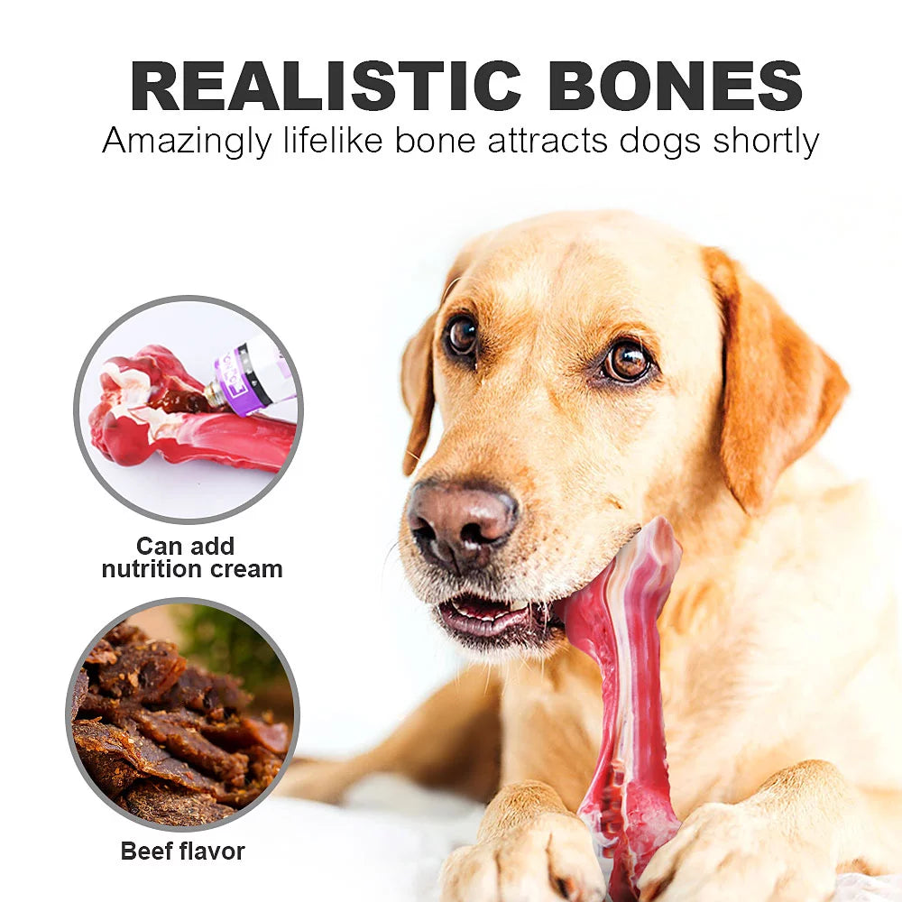 Indestructible Dog Chew Toys for Large Breeds - Durable Teething Toys for Aggressive Chewers, Natural Rubber Interactive Solutions for Pet Dental Care and Boredom Relief