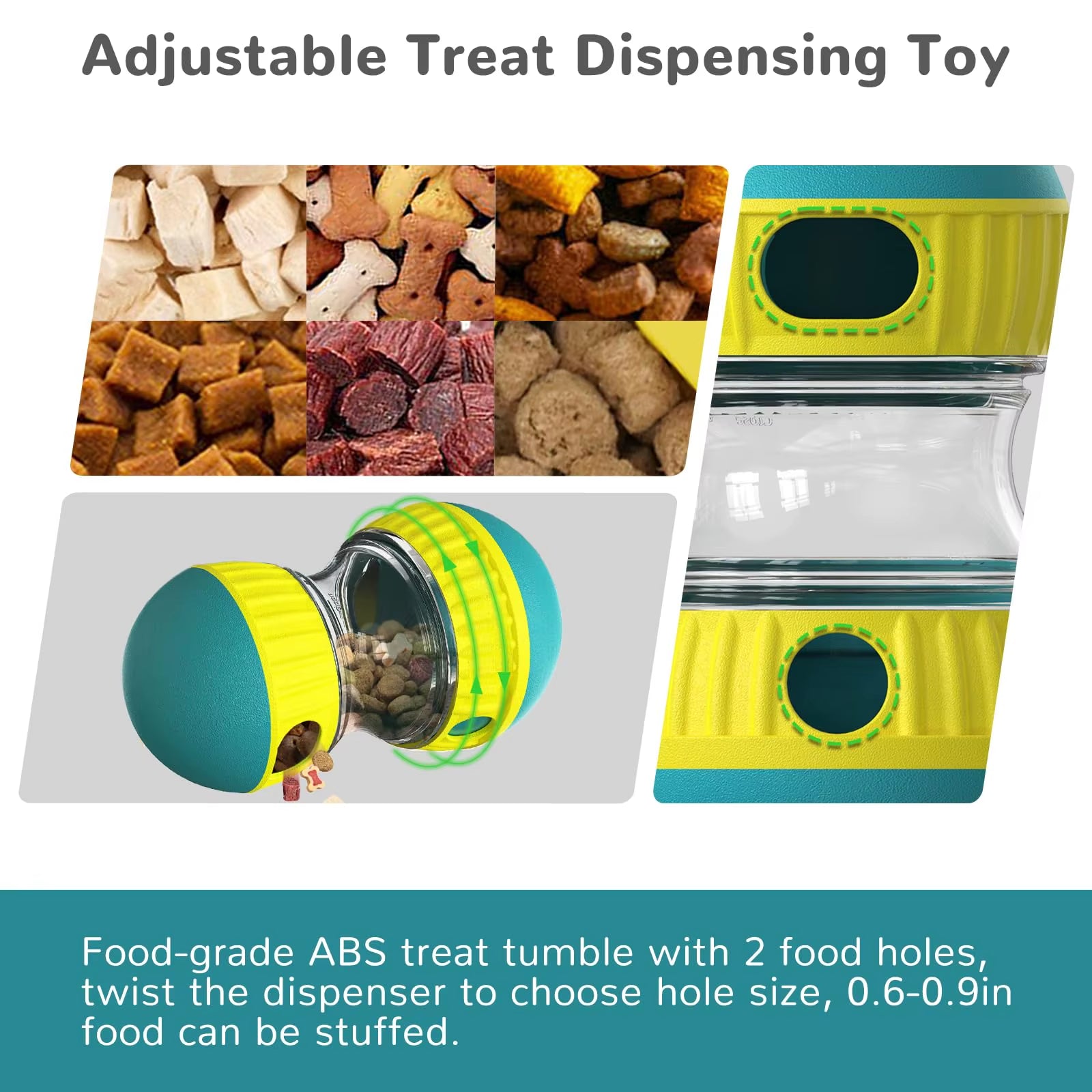 Dog Puzzle Toy Elliptical Track Rolling Increase Intelligence Ball Leaky Food Develop Good Habits Durable Interactive Pet Toys