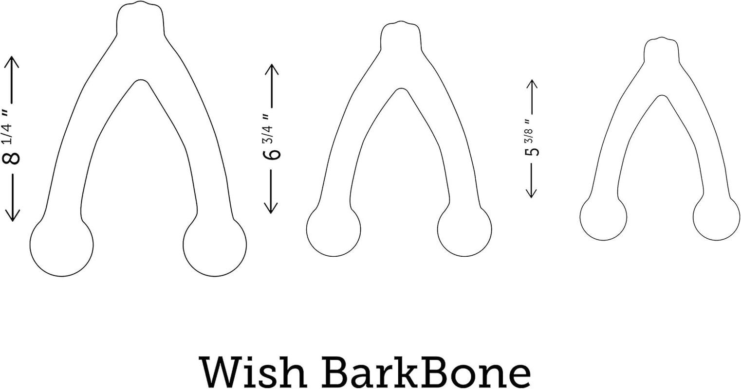 Wishbone Barkbone Nylon Chew Toy for Aggressive Chewers - Peanut Butter Flavor - 6.75 Inches