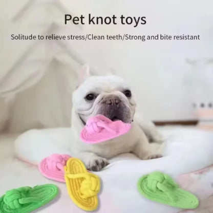 Interactive Pet Chewing Toy Cotton Slipper Rope for Small to Large Dogs Dental Health Molar Chew Toy Dog Accessory for Training
