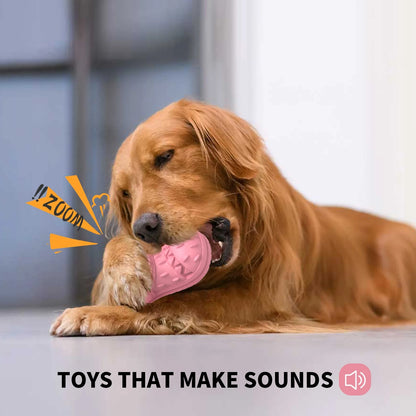 Squeaky Dog Toy Large Dog Chew Toys for Aggressive Chewers Rubber Dog Shoes Shape Toothbrush Toys