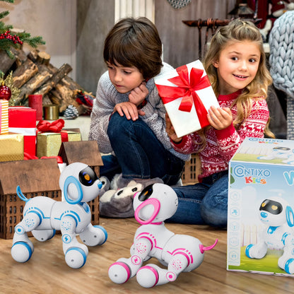 R3 Electronic Robot Dog, Interactive Smart Puppy Robot Toys, Kids Toys with Lights & Sounds, Pink