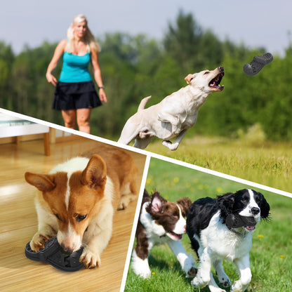 Squeaky Dog Toy Large Dog Chew Toys for Aggressive Chewers Rubber Dog Shoes Shape Toothbrush Toys