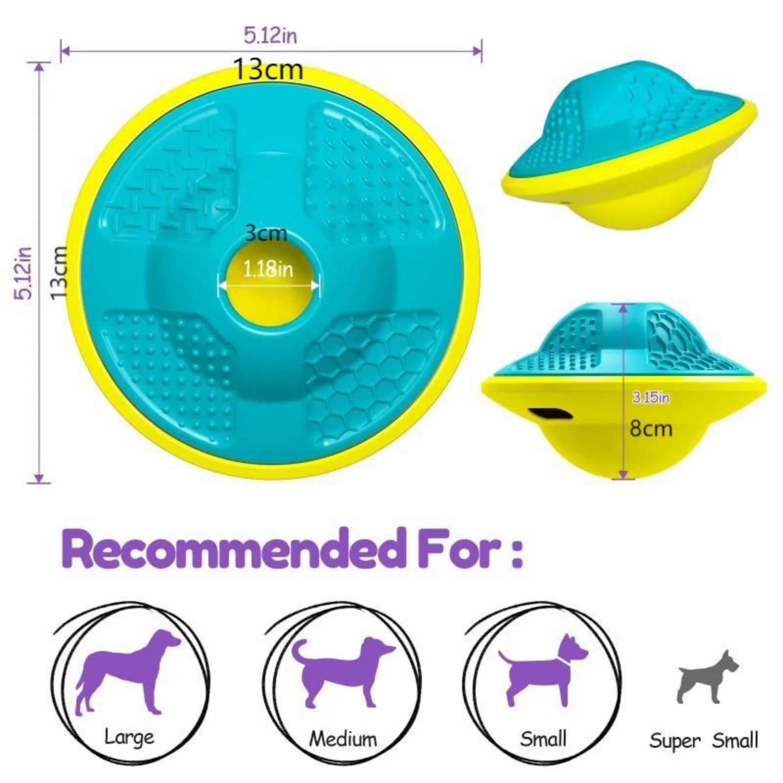 Interactive Dog Puzzle Toy by Toykingdee - Enrichment and Treat Dispensing Slow Feeder for Stimulating Playtime
