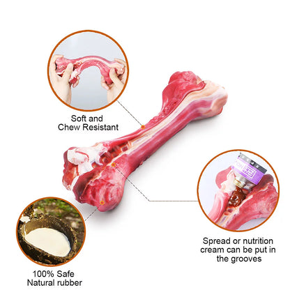 Indestructible Dog Chew Toys for Large Breeds - Durable Teething Toys for Aggressive Chewers, Natural Rubber Interactive Solutions for Pet Dental Care and Boredom Relief