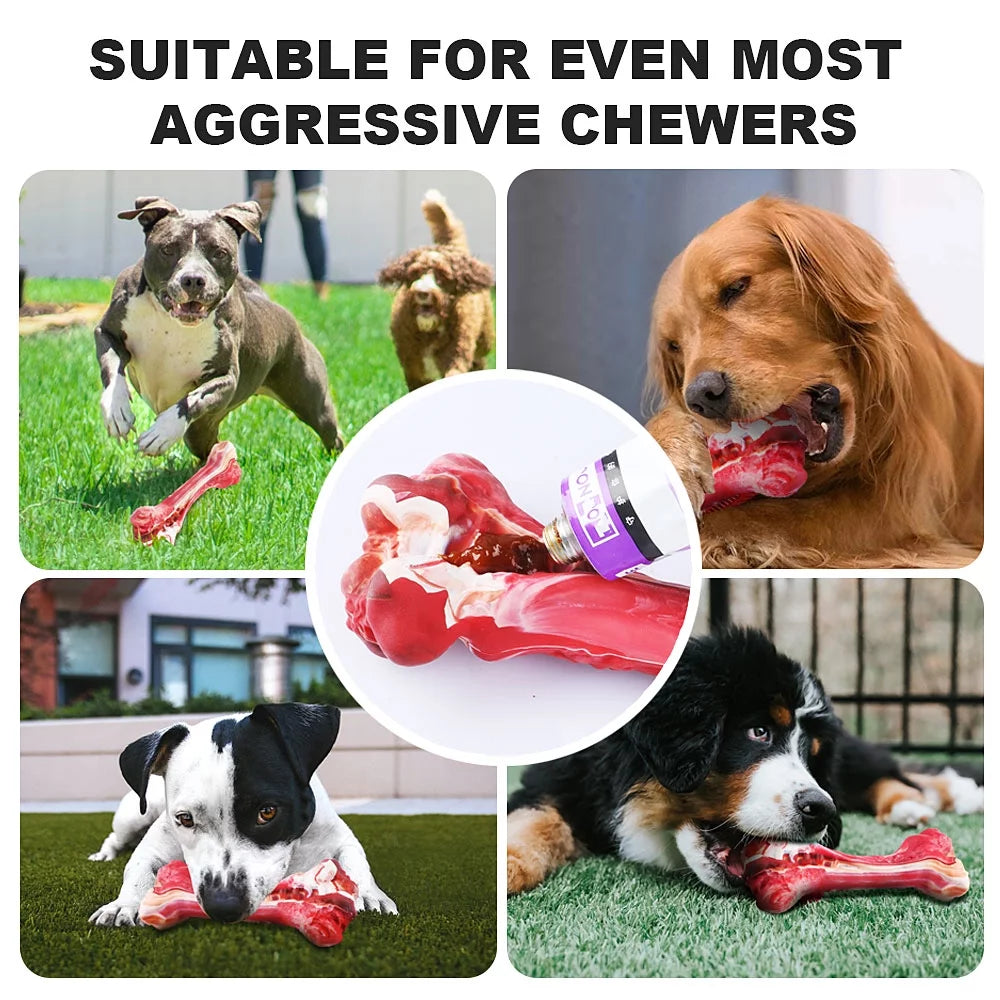 Indestructible Dog Chew Toys for Large Breeds - Durable Teething Toys for Aggressive Chewers, Natural Rubber Interactive Solutions for Pet Dental Care and Boredom Relief