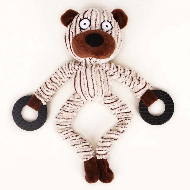 Squeaky Puppy Toys Plush Puppy Chew Toys for Teething Training Dog Toys for Small Dogs Toy for Cute Monkey Interactive Dog Toy
